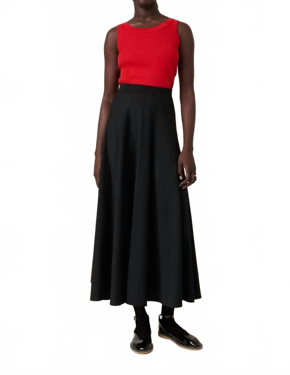 NEW KOWTOW sphere midi skirt in black